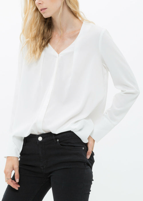 Women's V-neck Basic Blouse